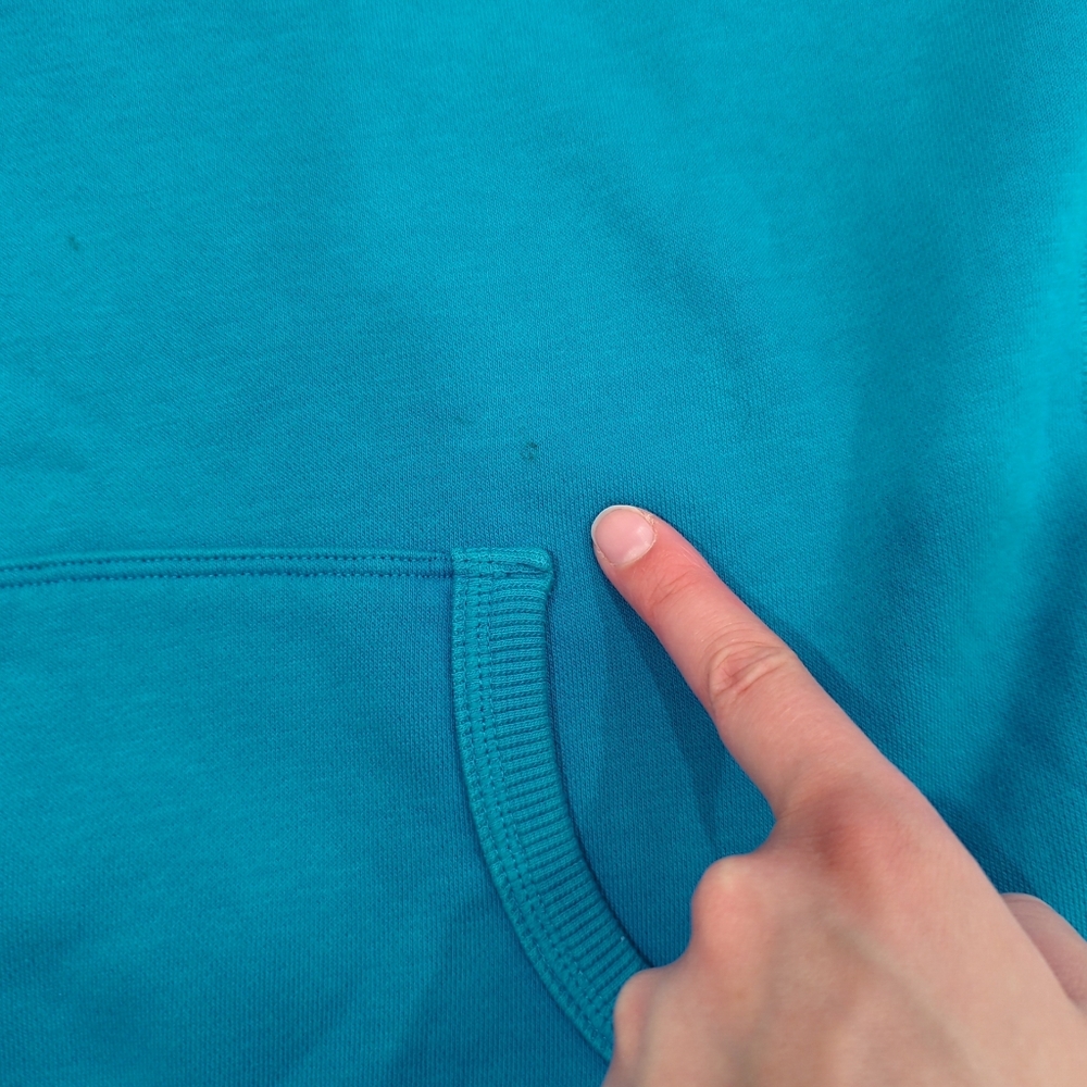 Under Armour Storm Cold Gear Teal Blue Hoodie with Green Accents Women's Medium - Picture 13 of 13